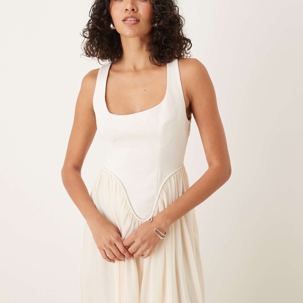 ASOS Structured Cross Back Maxi Dress - Picture 3 of 5